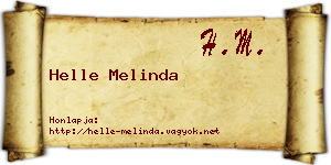 Helle Melinda névjegykártya