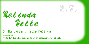 melinda helle business card